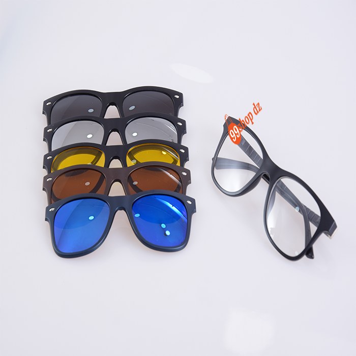 النظارات 6 في 1 البصرية مع عدسات خاصة بأشعة الشمس