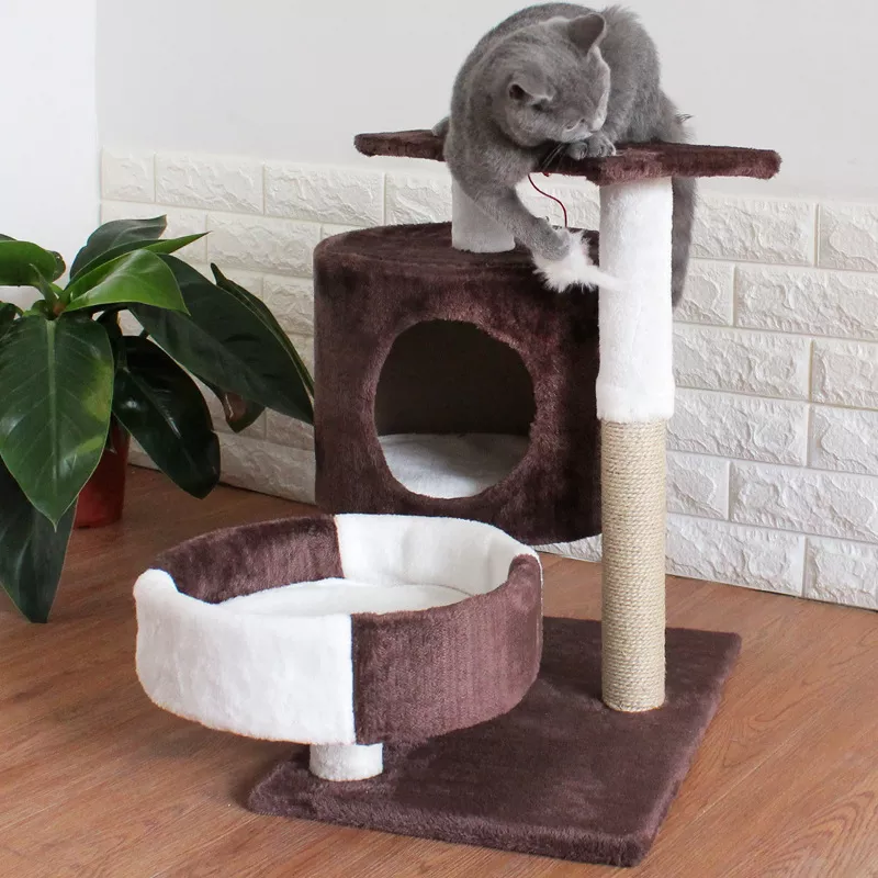 griffoir et maison pour chat 1 mètre 10 cm la hauteur  + harnais avec la laisse gratuit 🎁