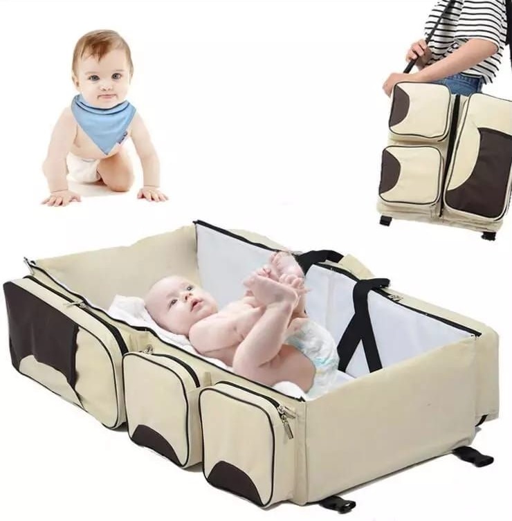 Shop Service Sac A Couches Portable Pliable Sac A Bandouliere Facile A Utiliser Berceau Lit De Bebe Voyage Maman Tissu Oxford Resistant A L Eau